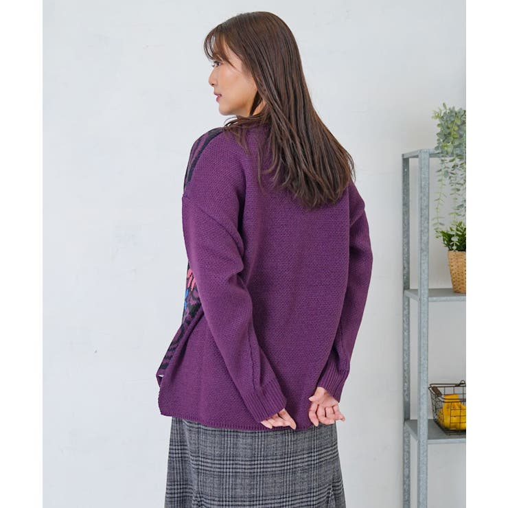 グラサンスカラーちゃんダブルジャガードニットプルオーバー | ScoLar | 詳細画像11 