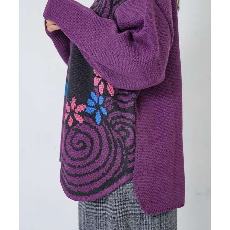 グラサンスカラーちゃんダブルジャガードニットプルオーバー | ScoLar | 詳細画像14 