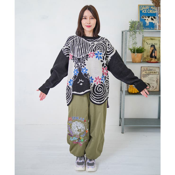 グラサンスカラーちゃんダブルジャガードニットプルオーバー | ScoLar | 詳細画像15 