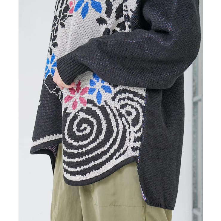 グラサンスカラーちゃんダブルジャガードニットプルオーバー | ScoLar | 詳細画像16 