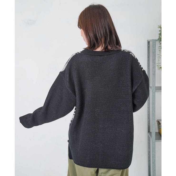 グラサンスカラーちゃんダブルジャガードニットプルオーバー | ScoLar | 詳細画像18 