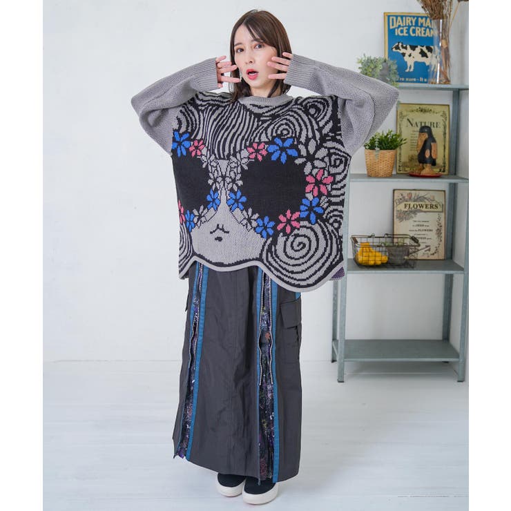 グラサンスカラーちゃんダブルジャガードニットプルオーバー | ScoLar | 詳細画像21 