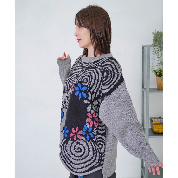 グラサンスカラーちゃんダブルジャガードニットプルオーバー | ScoLar | 詳細画像22 