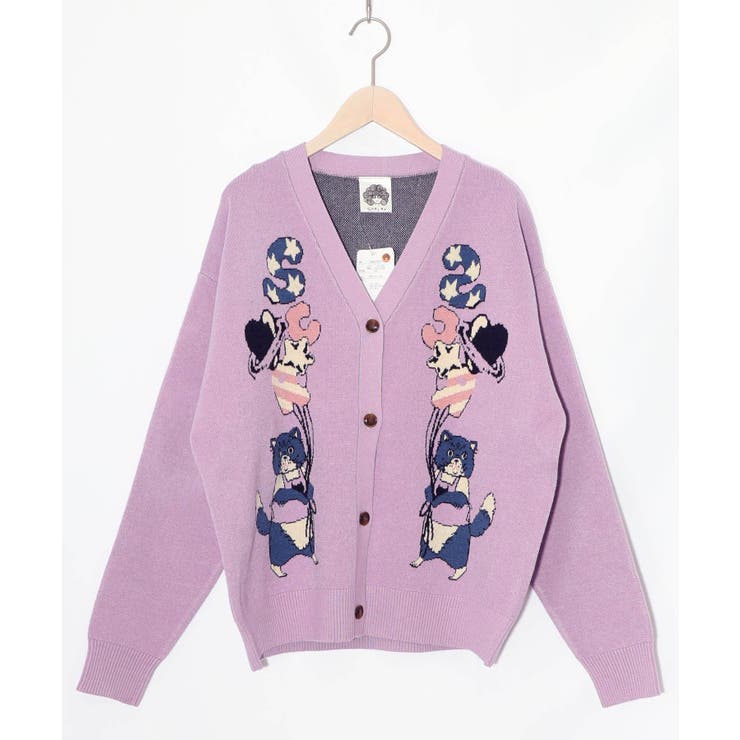 風船ネコちゃんジャガードニットカーディガン | ScoLar | 詳細画像15 