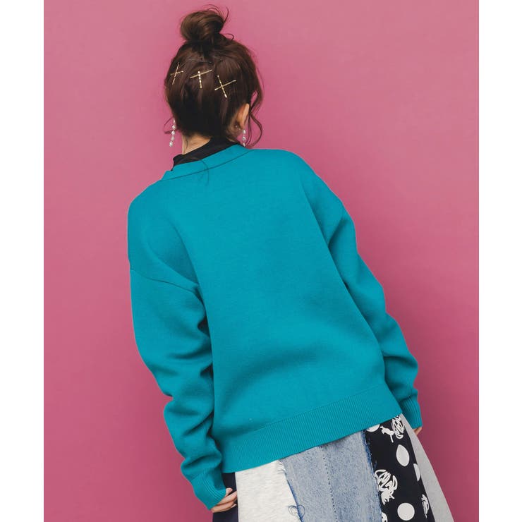 風船ネコちゃんジャガードニットカーディガン | ScoLar | 詳細画像4 