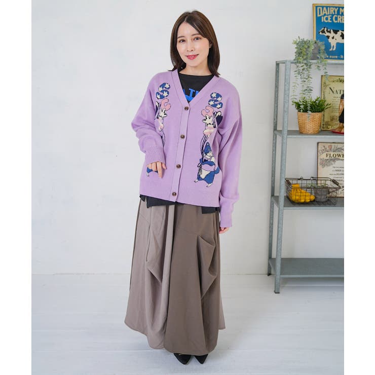 風船ネコちゃんジャガードニットカーディガン | ScoLar | 詳細画像6 