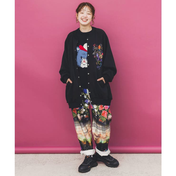 ポップ柄裏起毛 裏毛×フライスブルゾン | ScoLar | 詳細画像2 