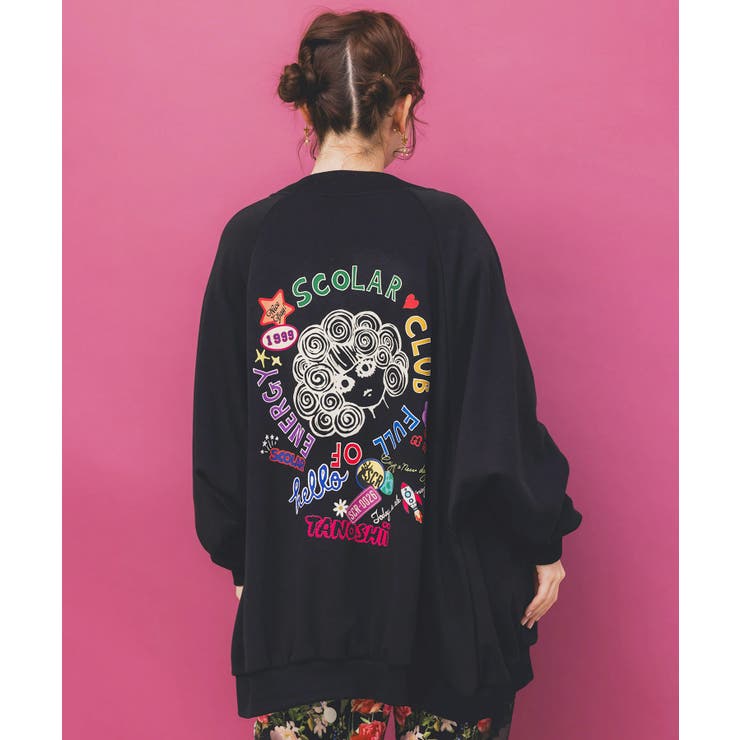 ポップ柄裏起毛 裏毛×フライスブルゾン | ScoLar | 詳細画像5 