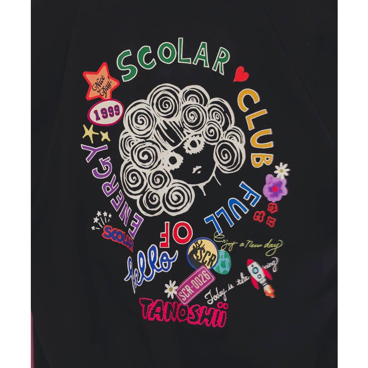 ポップ柄裏起毛 裏毛×フライスブルゾン | ScoLar | 詳細画像7 