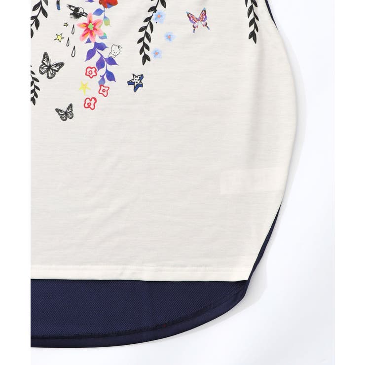 花×夜空柄ミックス裏毛チュニック | ScoLar | 詳細画像11 