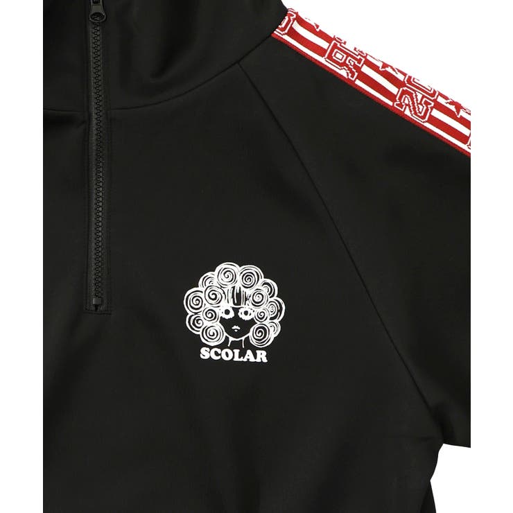 バイカラー異素材 切替ジャージワンピース | ScoLar | 詳細画像9 