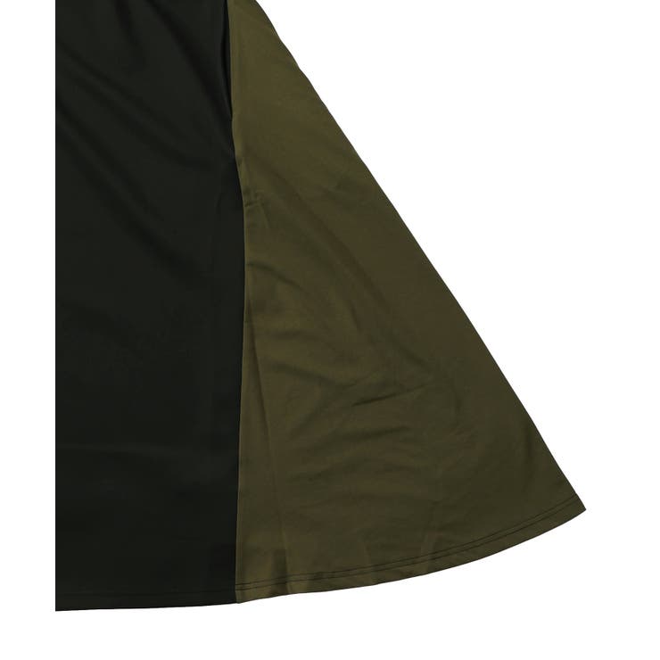 バイカラー異素材 切替ジャージワンピース | ScoLar | 詳細画像15 