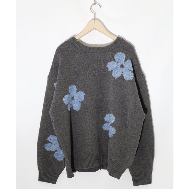 2WAYお花サガラ刺繍ジャガードニットカーディガン | ScoLar | 詳細画像12 