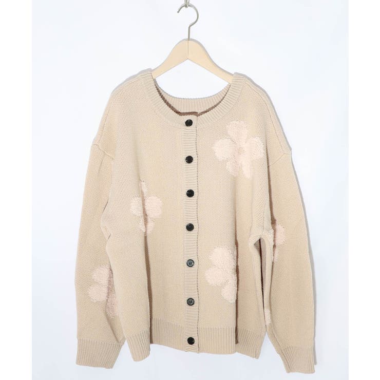 2WAYお花サガラ刺繍ジャガードニットカーディガン | ScoLar | 詳細画像14 