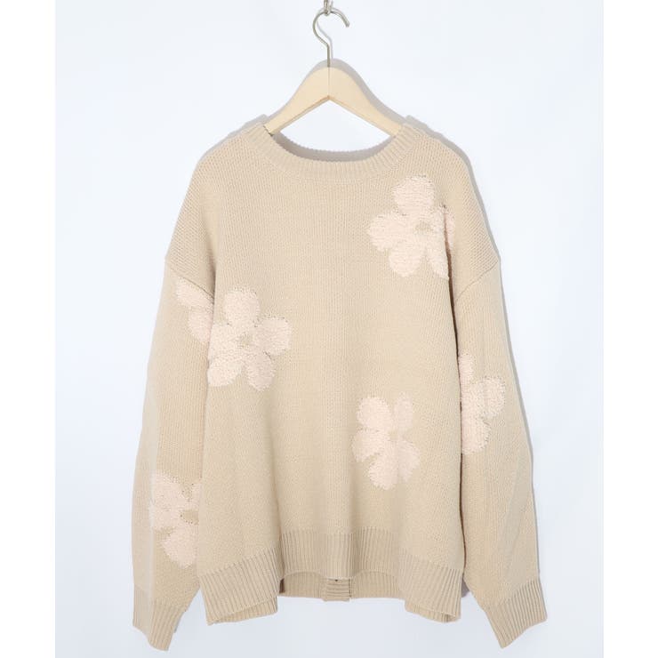 2WAYお花サガラ刺繍ジャガードニットカーディガン | ScoLar | 詳細画像15 