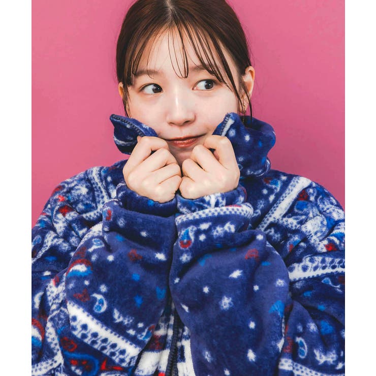ランダムバンダナ柄 双面フランネルブルゾン | ScoLar | 詳細画像5 