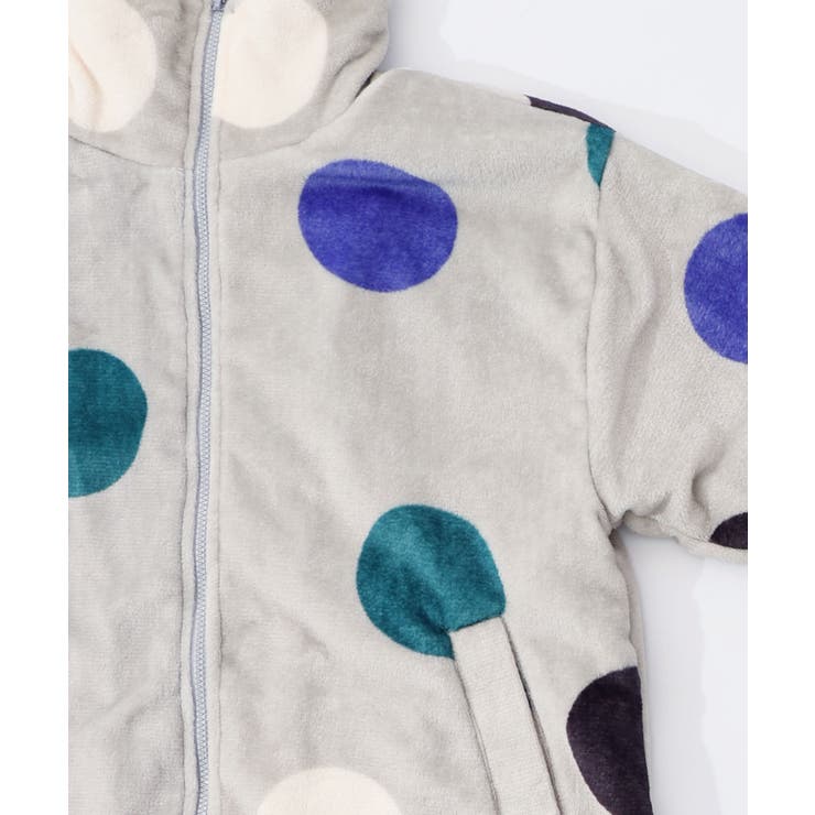 カラフルドット柄 双面フランネルブルゾン | ScoLar | 詳細画像7 