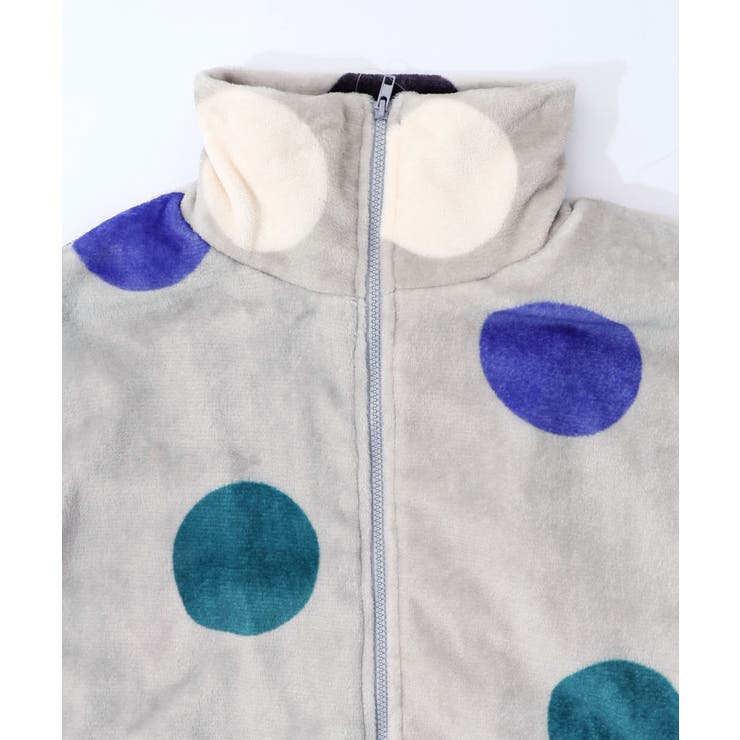 カラフルドット柄 双面フランネルブルゾン | ScoLar | 詳細画像10 