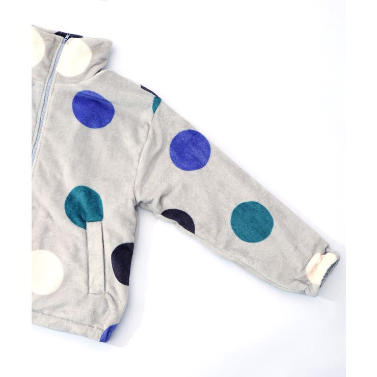 カラフルドット柄 双面フランネルブルゾン | ScoLar | 詳細画像11 