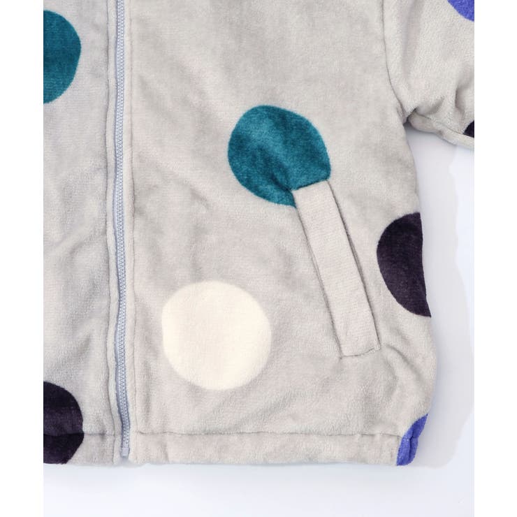 カラフルドット柄 双面フランネルブルゾン | ScoLar | 詳細画像12 