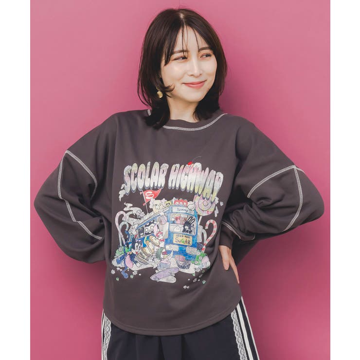 スカラーハイウェイ ヴィンテージ風プルオーバー | ScoLar | 詳細画像2 