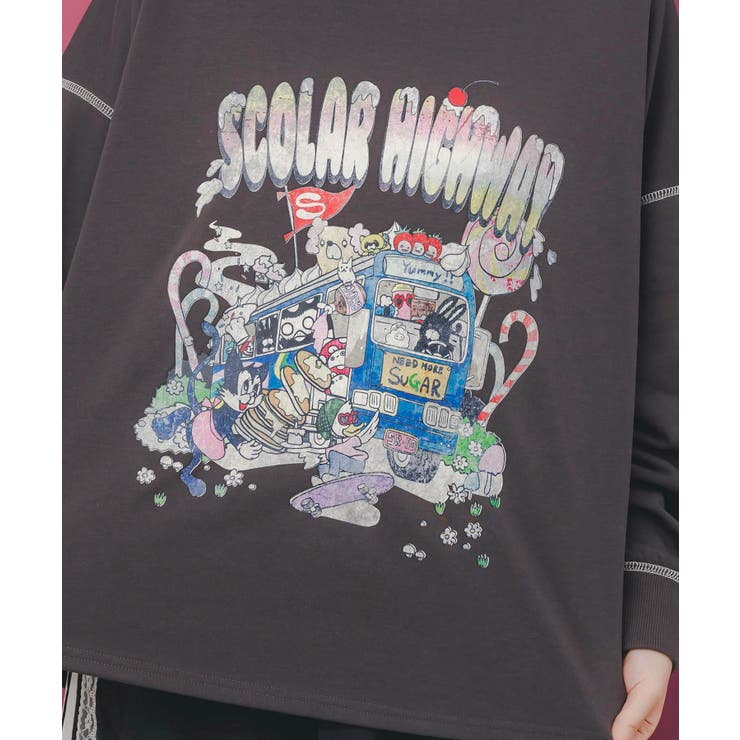 スカラーハイウェイ ヴィンテージ風プルオーバー | ScoLar | 詳細画像5 