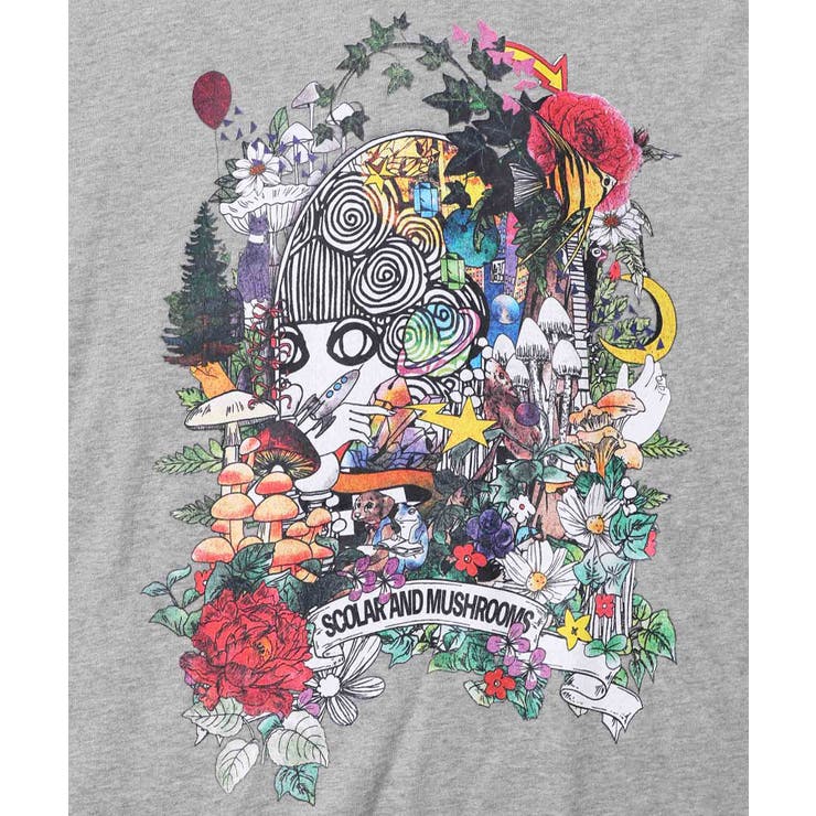 ミニ裏毛×起毛レースきのこ柄レイヤード風チュニック | ScoLar | 詳細画像9 