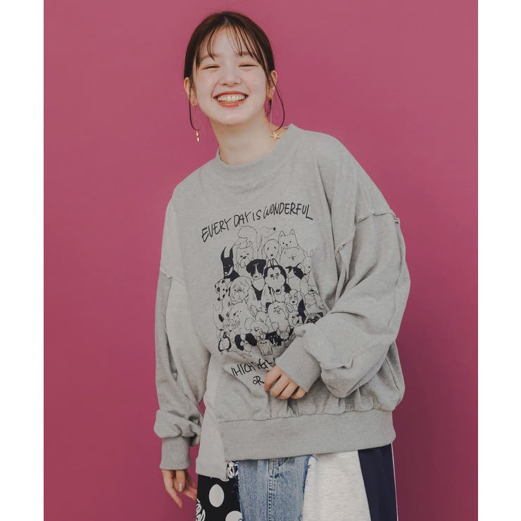 毎日がわんダフル柄アシメプルオーバー | ScoLar | 詳細画像2 