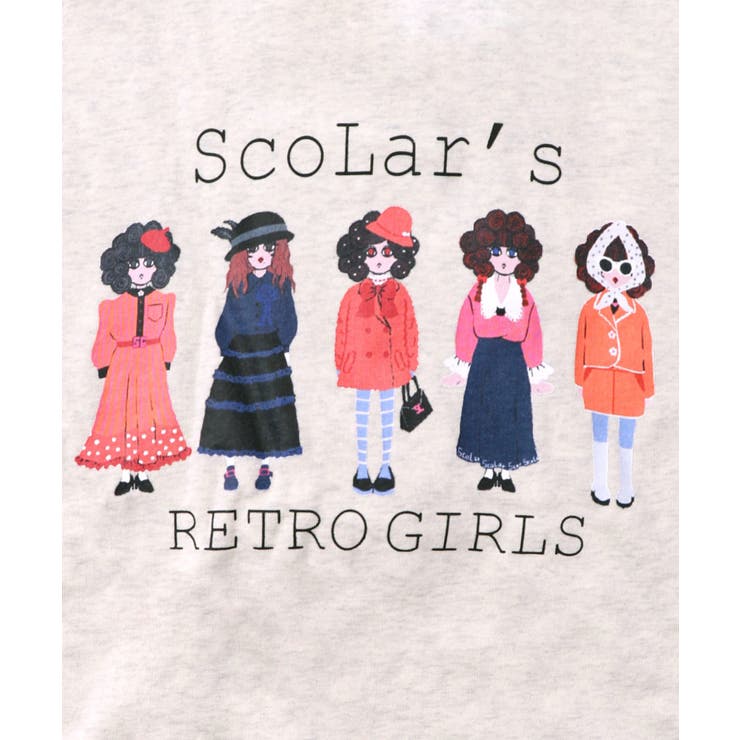 アームウォーマー付き レトロ柄裏毛プルオーバー | ScoLar | 詳細画像13 