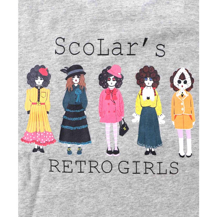 アームウォーマー付き レトロ柄裏毛プルオーバー | ScoLar | 詳細画像15 