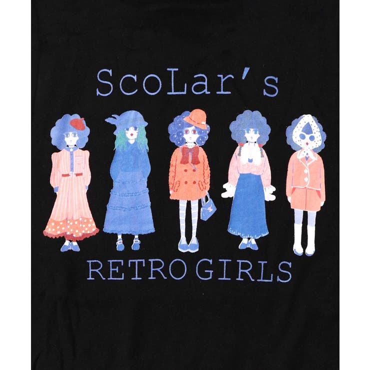 アームウォーマー付き レトロ柄裏毛プルオーバー | ScoLar | 詳細画像16 