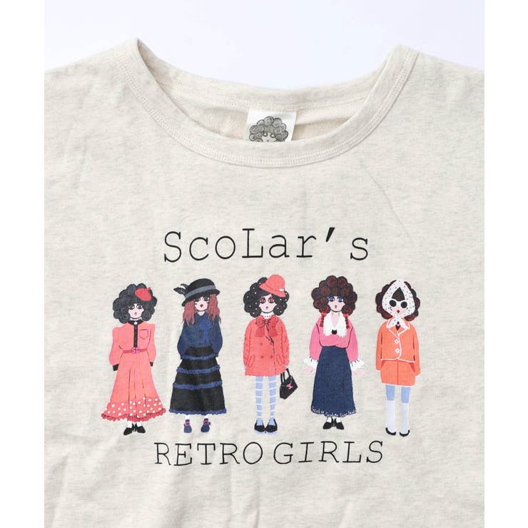 アームウォーマー付き レトロ柄裏毛プルオーバー | ScoLar | 詳細画像17 