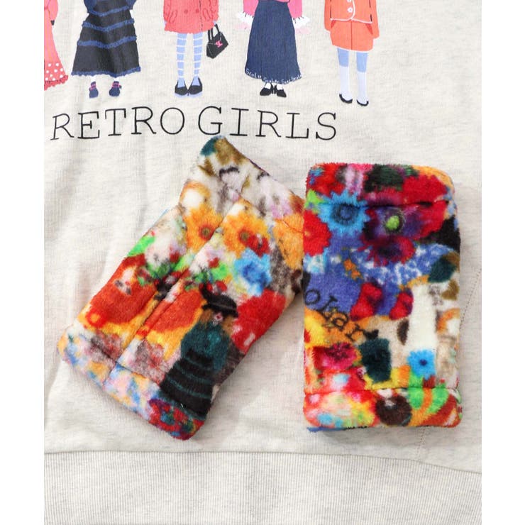 アームウォーマー付き レトロ柄裏毛プルオーバー | ScoLar | 詳細画像21 