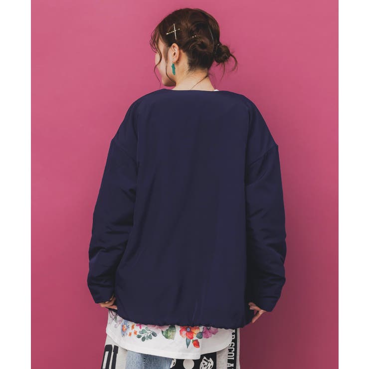 花ボタン中綿アウター | ScoLar | 詳細画像4 