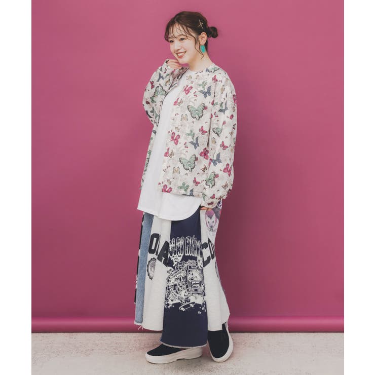 蝶総柄カーディガン | ScoLar | 詳細画像2 