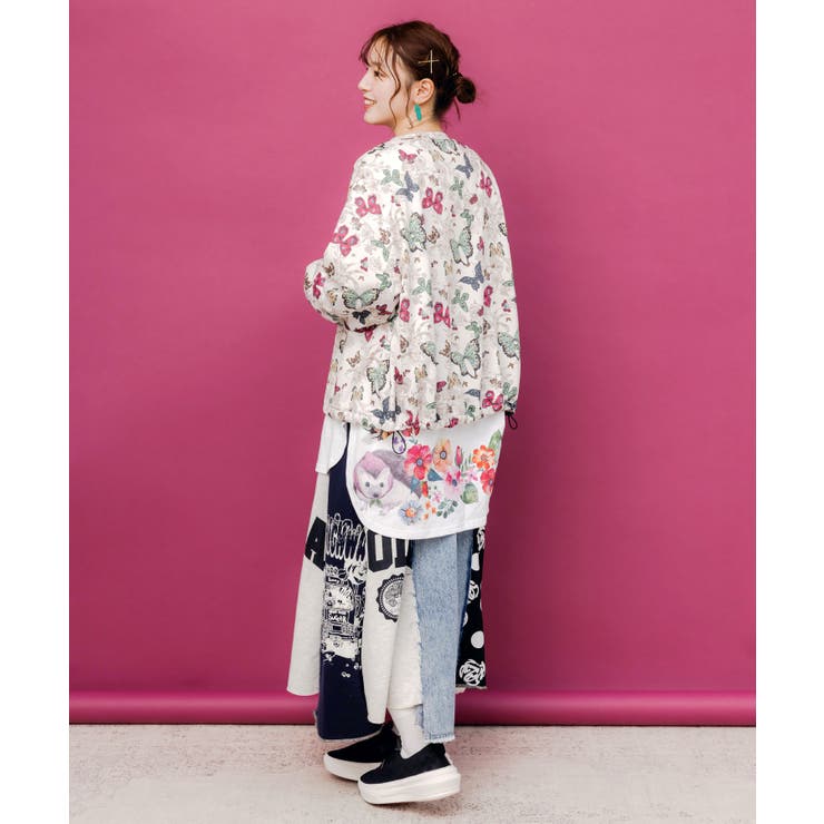 蝶総柄カーディガン | ScoLar | 詳細画像3 