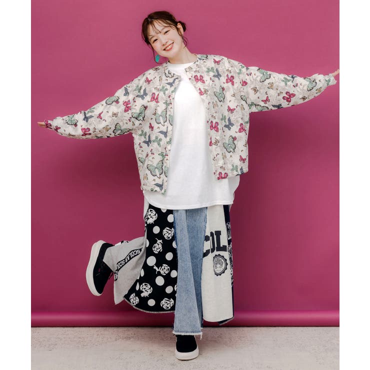 蝶総柄カーディガン | ScoLar | 詳細画像5 