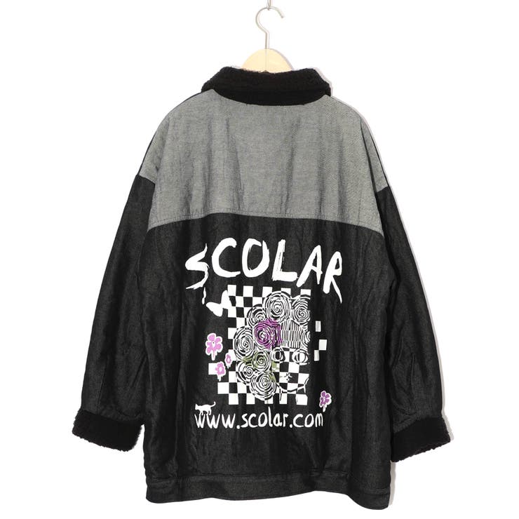 落書きモザイク柄デニム×ボアジャケット | ScoLar | 詳細画像22 