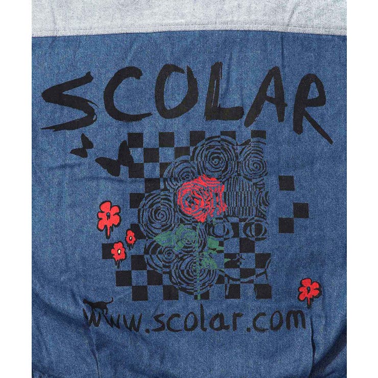 落書きモザイク柄デニム×ボアジャケット | ScoLar | 詳細画像26 