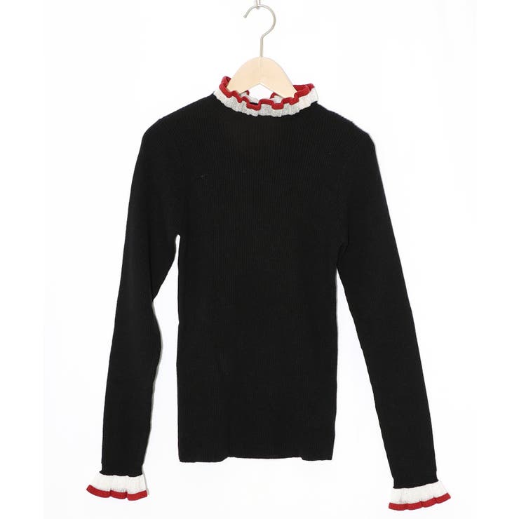 シアー×ニット 切替トップス | ScoLar | 詳細画像7 