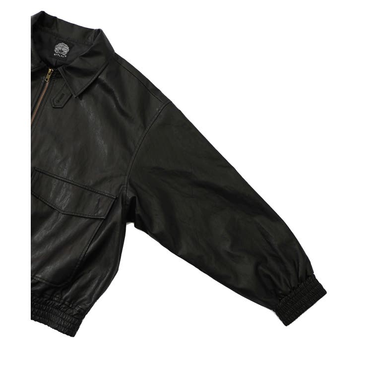 ネコ刺繍フェイクレザー×裏地ブルゾン | ScoLar | 詳細画像20 