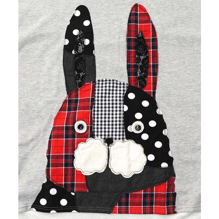 パッチワークラビルアップリケ裏毛チュニック | ScoLar | 詳細画像8 