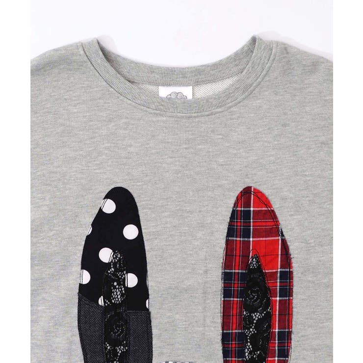 パッチワークラビルアップリケ裏毛チュニック | ScoLar | 詳細画像11 