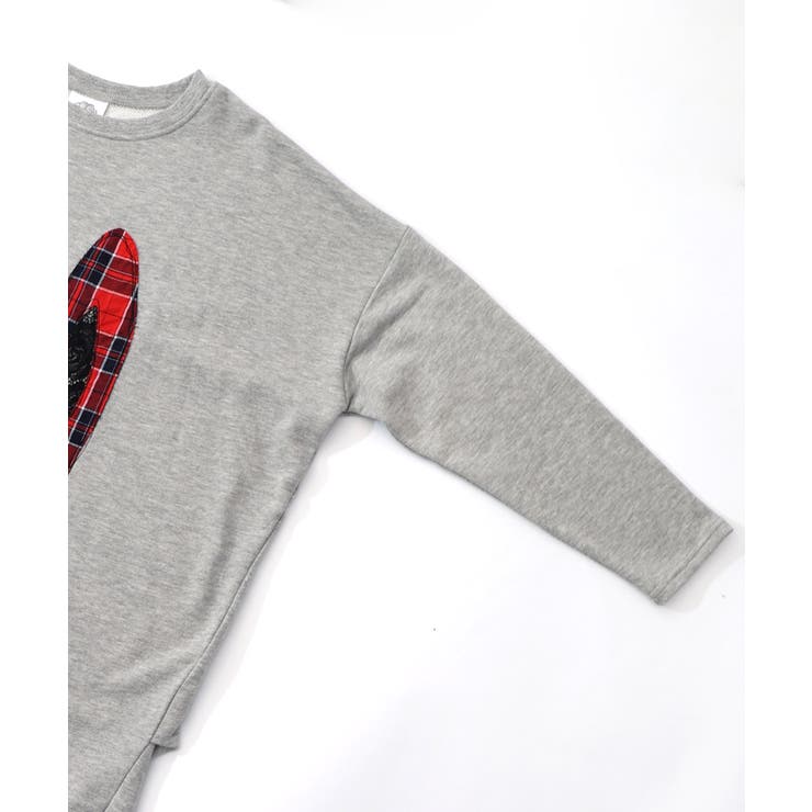 パッチワークラビルアップリケ裏毛チュニック | ScoLar | 詳細画像12 