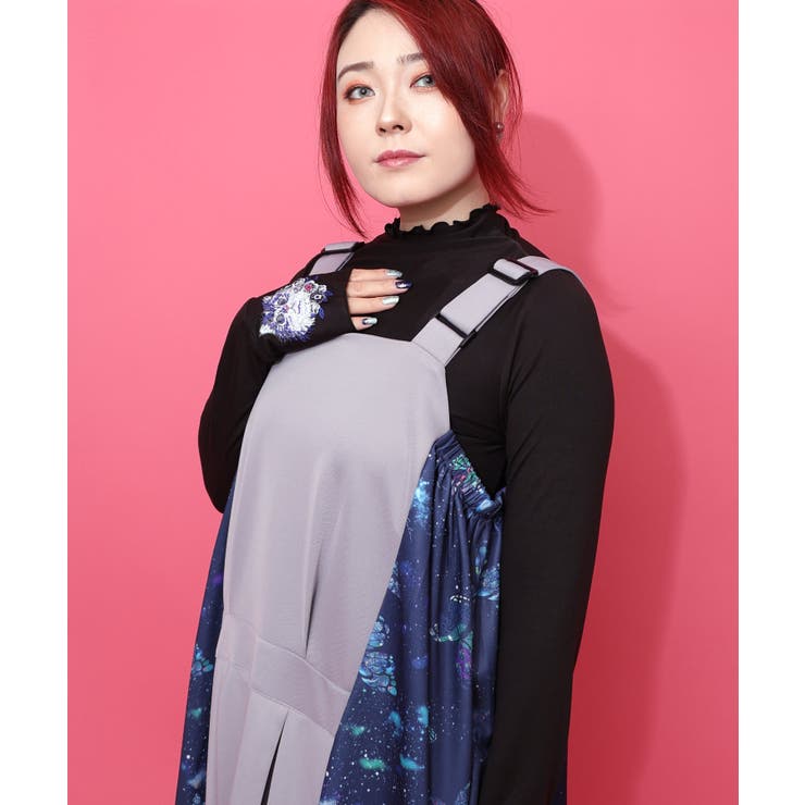 宇宙蝶柄×ジャージ生地 ジャンパースカート | ScoLar | 詳細画像12 