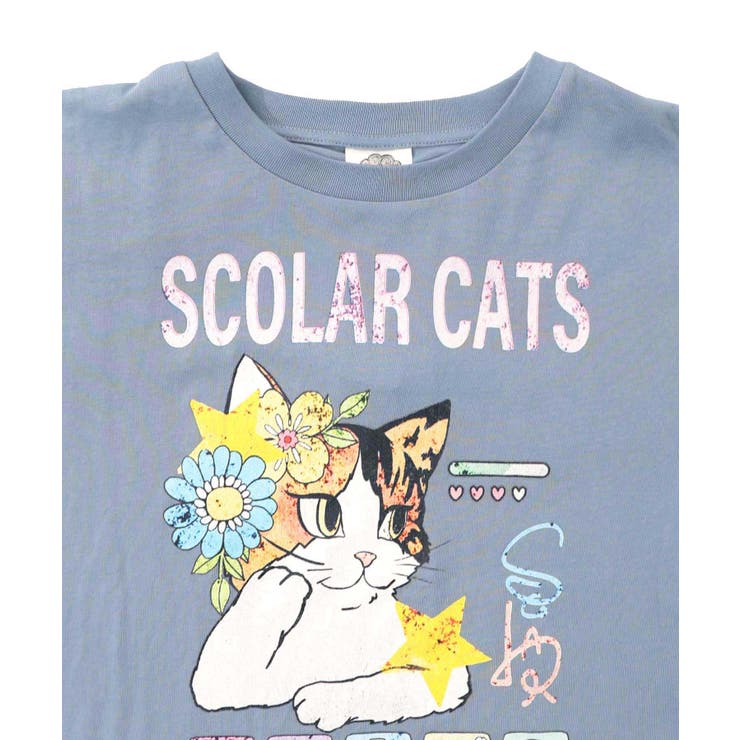 ネコちゃんのデイリールーティン柄ロンT | ScoLar | 詳細画像14 