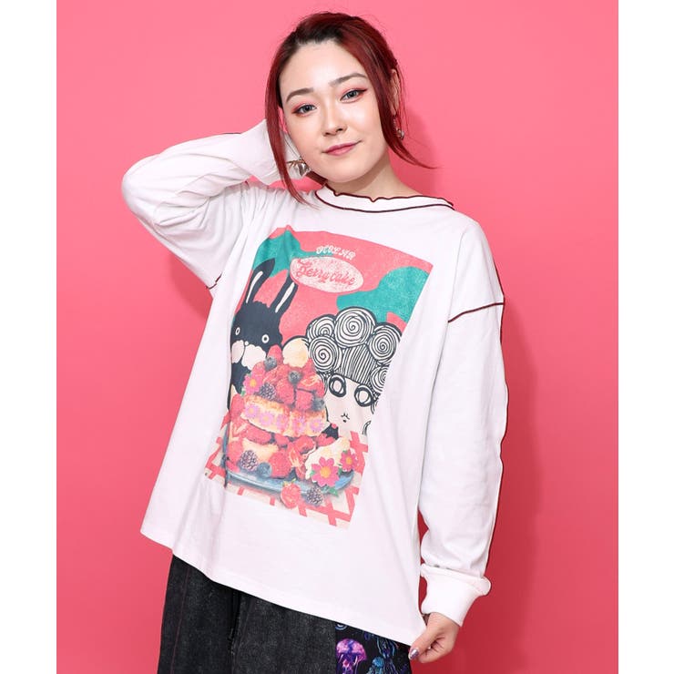 オフホワイト | ベリーパンケーキ柄 メロー加工プルオーバー | ScoLar