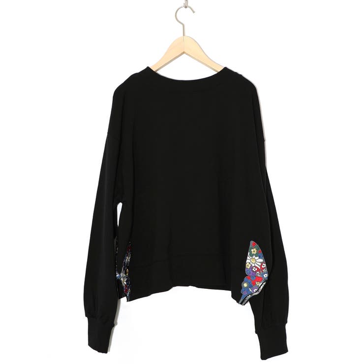 裾蝶刺繍2wayミニ裏毛カーディガン | ScoLar | 詳細画像10 