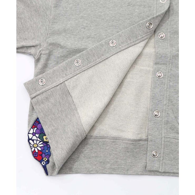 裾蝶刺繍2wayミニ裏毛カーディガン[品番：SRSW0002249]｜ScoLar