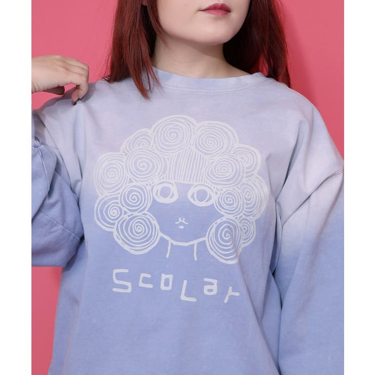 スカラーちゃん柄ヴィンテージ風プルオーバー | ScoLar | 詳細画像9 